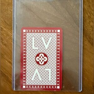 Louis Vuitton Red and White Playing Card